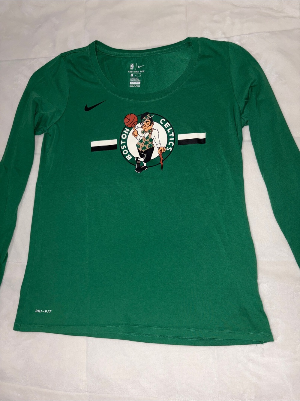 Nike Green Boston Celtics Logo Long Sleeve Shirt